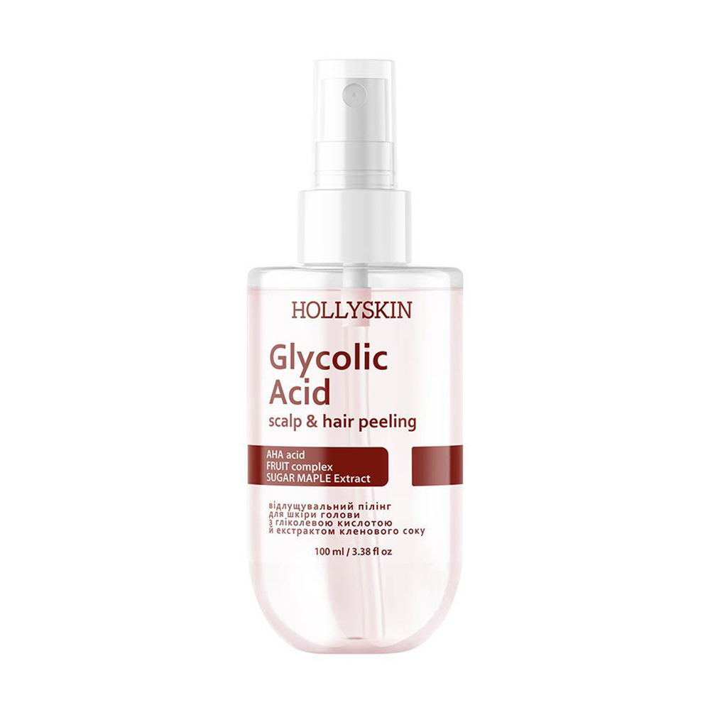 Відлущувальний пілінг для шкіри голови Hollyskin Glycolic Acid Scalp &amp; Hair Peeling з гліколевою кислотою, 100 мл